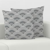 Art Deco Scallop | Medium Scale | Grey