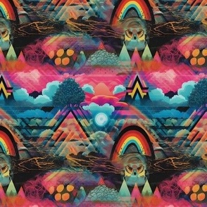 Rainbow Psychedelic Abstract - small