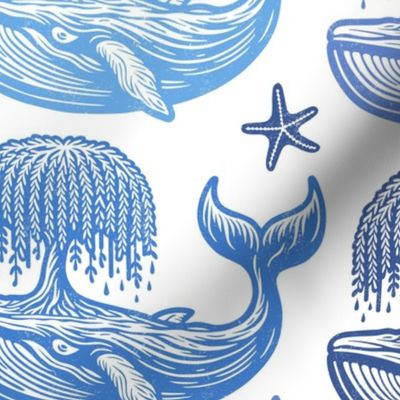Oceanic Canopy: Weeping Willows, Whales, and Starfish