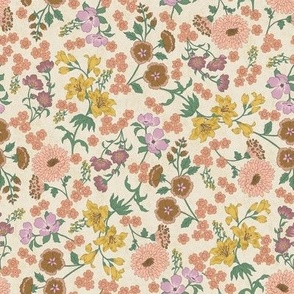 Audrey Floral Almond beige MEDIUM