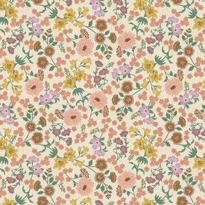 Audrey Floral Almond beige SMALL