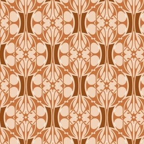 Art Nouveau abstract in tan