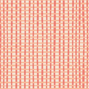 Basketweave Peach Fuzz Orange Pink Cream Home Decor