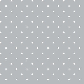 Swiss Dots white on light grey - tiny scale