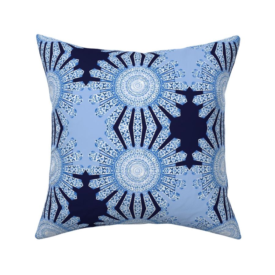 tribal geo cutout - blue