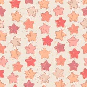 Peach Fuzz Paper Stars