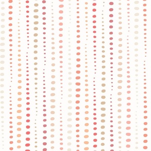 peach fuzz dot wave - pantone color of the year 2024 - peach plethora color palette - abstract cozy coastal dot wallpaper