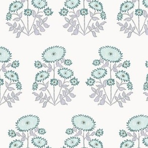 Melanie Block Bloom Gray and Aqua 6