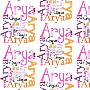 Arya Name Fabric