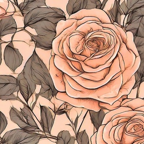 Peach roses