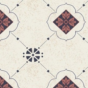 Spanish Tile Floral Design