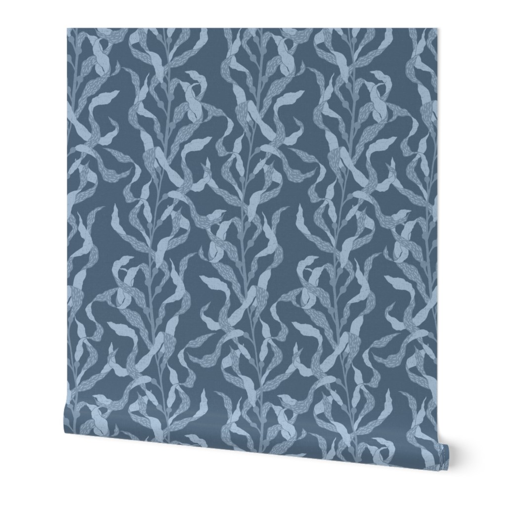 Underwater Kelp Forest-dark muted blue-medium