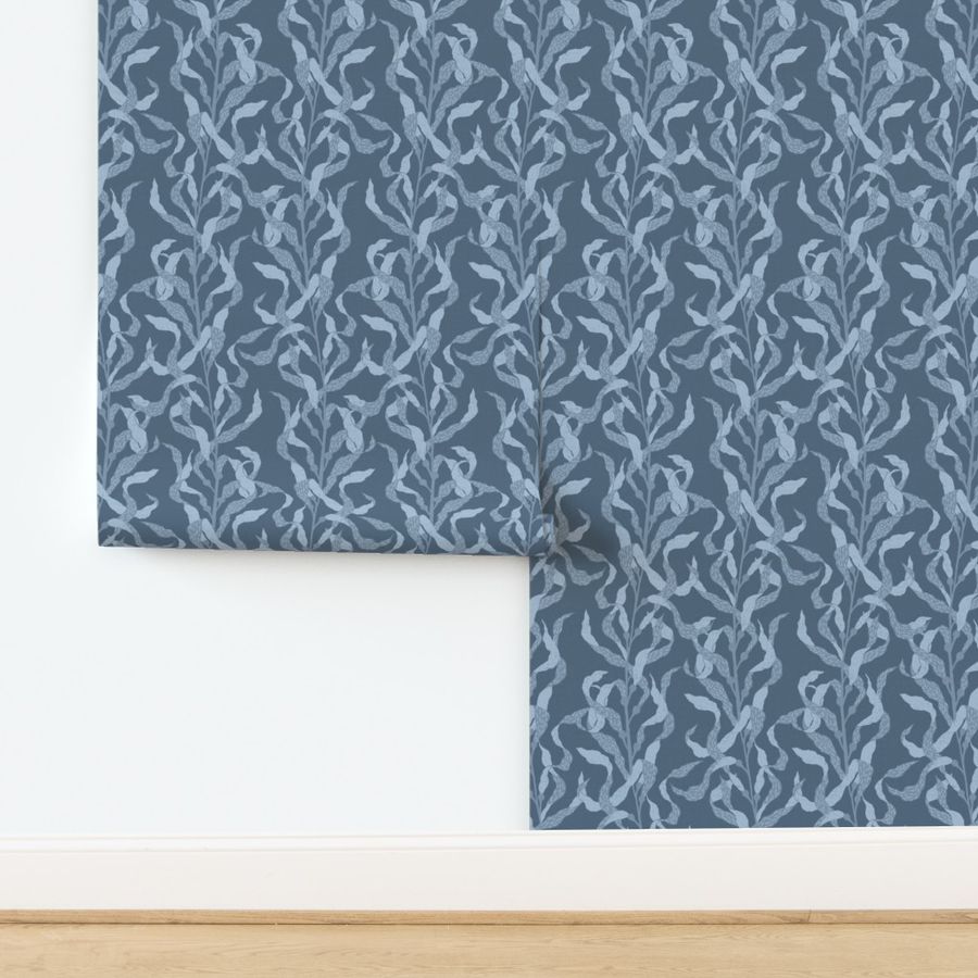 Underwater Kelp Forest-dark muted blue-medium