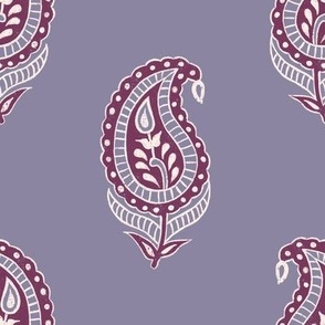 Zoey Paisley Gray Lavender purple copy LARGE 8x8