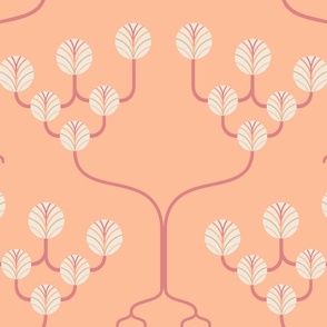 Boho Minimalist Trees on Peach