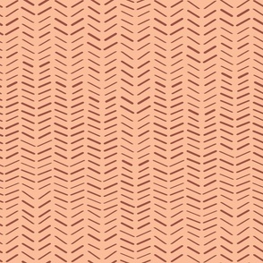 Geometric knitted lines burgundy on peach fuzz for wall paper 