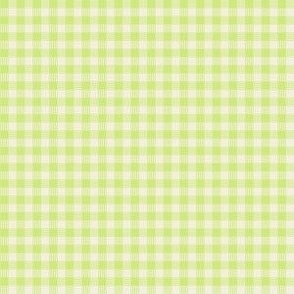 Striped Plaid Honeydew Green and Cream Small Scale Blender coordinate pattern