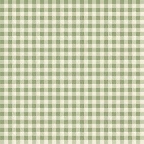 Striped Plaid Sage Green and Cream Small Scale Blender coordinate pattern