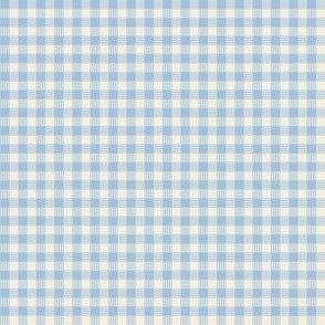 Striped Plaid Sky Blue and Cream Small Scale Blender coordinate pattern