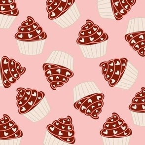 Cute valentine cupcakes, hearts 12x14