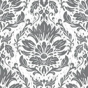 Damask Block Print