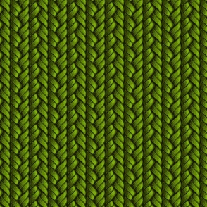 Braided fibers in green 