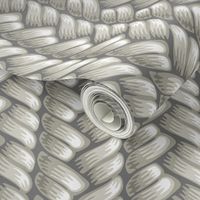 Braided fibers in pewter 