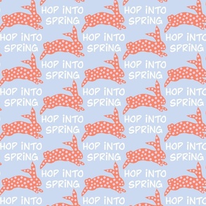 hop into spring coral blue