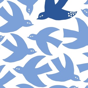 papercut bird/blue/jumbo