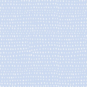 hand drawn dots/white on light blue/medium
