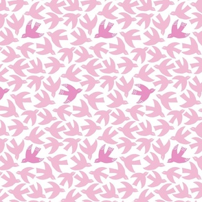 papercut birds pink/small