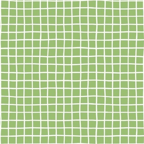 1” hand drawn grid/bright green