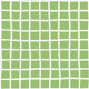 2” hand drawn grid /bright green