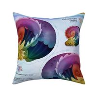 Sleeping dragon pillow rainbow - fat quarter Petal Signature Cotton