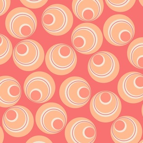 Retro Peach fuzz circles