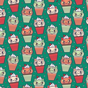 Kitty Cupcakes_Holiday_Green_Small