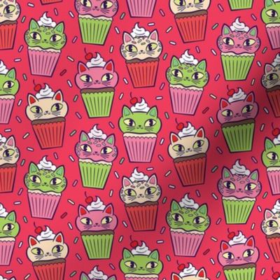 Kitty Cupcakes_Holiday_Red_XSmall