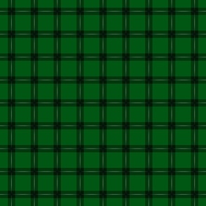 green plaid with silver doll