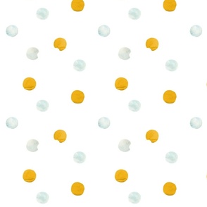 Confetti Mustard and Grey - Medium Scale