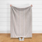classic earthy red brown stripes with elaborate ornaments  on an off white linen background - small scale