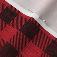 Rustic Check - bright red