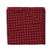 Rustic Check - bright red