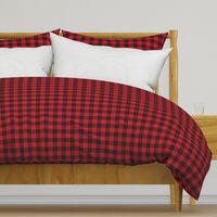 Rustic Check - bright red