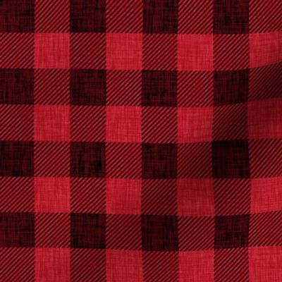 Rustic Check - bright red