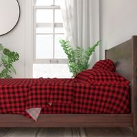 Rustic Check - bright red