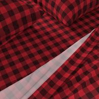 Rustic Check - bright red