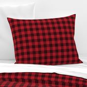 Rustic Check - bright red