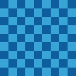 Two Inch Navy and Bright Blue Checkerboard Squares