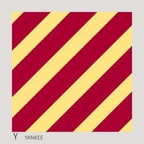 Letter Y Nautical Flag for Fill A Yard - 5” flag on 6” square