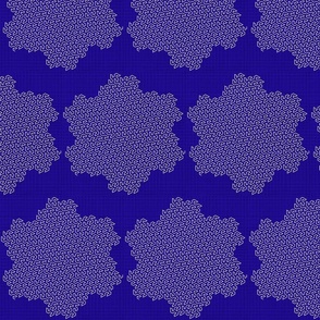 White Fractal Maze on Royal Blue